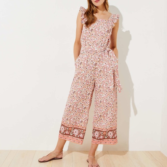 LOFT Dresses & Skirts - Loft beach paisley flutter sleeve jumpsuit